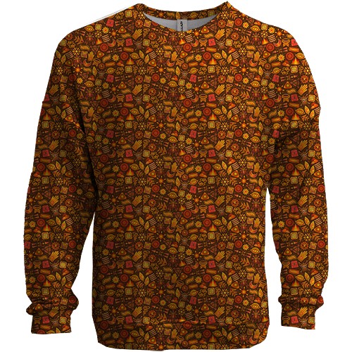 3D свитшот с орнаментом (вид спереди)