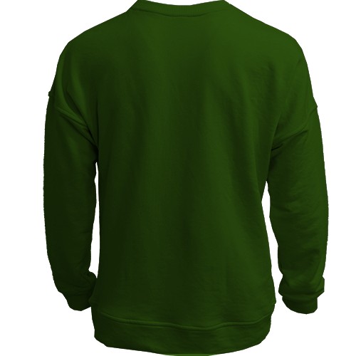 3D світшот із зеленою змією рептилією (вид ззаду)