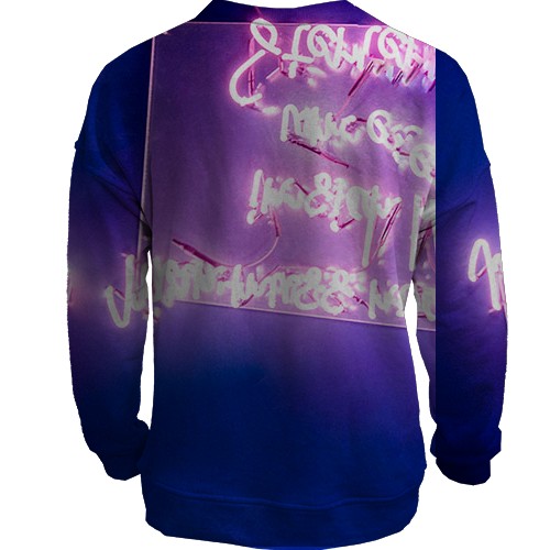 3D світшот з группой БТС (BTS K-POP) АРМІЯ (вид ззаду)