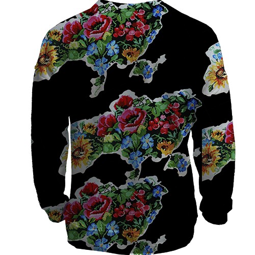 3D світшот з картою України (вид ззаду)