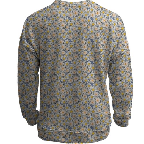 3D свитшот с ромашками (вид сзади)