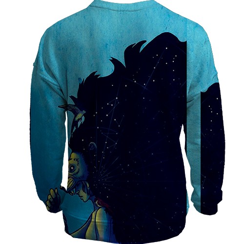 3D свитшот со знаком зодиака Лев (вид сзади)