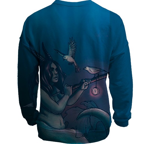 3D свитшот со знаком зодиака Телец (вид сзади)