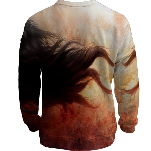 3D свитшот с Чудо-Женщиной (вид сзади)