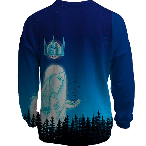 3D свитшот со знаком зодиака Рак (вид сзади)