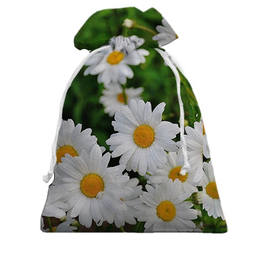 3D Подарочный мешочек с цветами ромашками (вид сзади)