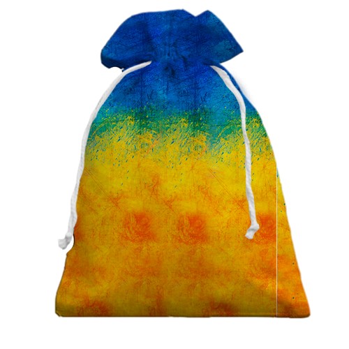 3D Подарочный мешочек с Гербом Украины (вид сзади)