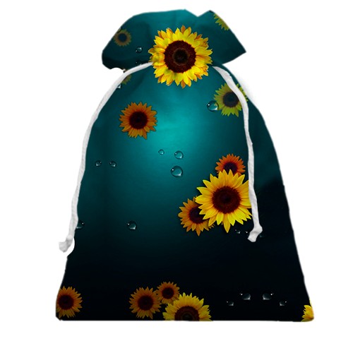 3D Подарунковий мішечок Соняшники під склом (вид спереду)