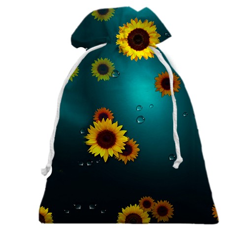 3D Подарунковий мішечок Соняшники під склом (вид ззаду)