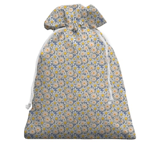 3D Подарунковий мішечок з ромашками (вид спереду)
