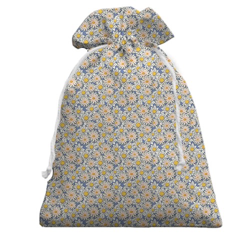 3D Подарунковий мішечок з ромашками (вид ззаду)