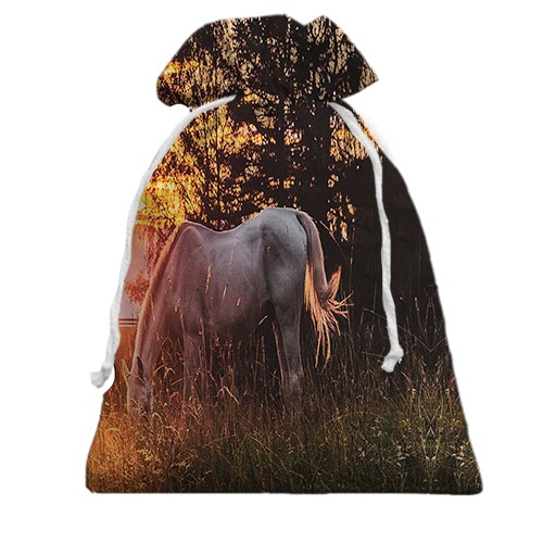 3D Подарунковий мішечок з кіньми (вид ззаду)