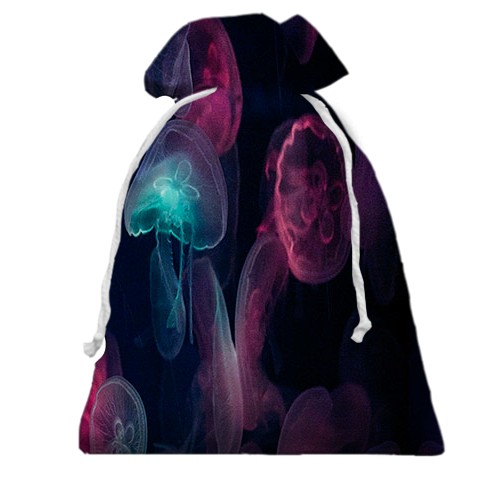 3D Подарунковий мішечок з медузами в океані (вид спереду)