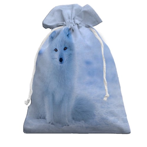 3D Подарунковий мішечок з полярним лисом (вид спереду)