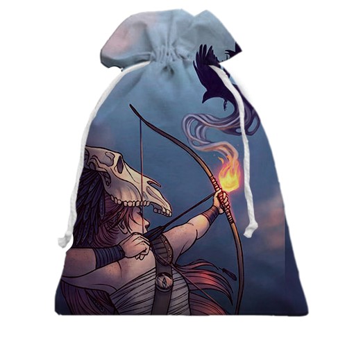 3D Подарунковий мішечок зі знаком зодіаку Стрілець (вид спереду)