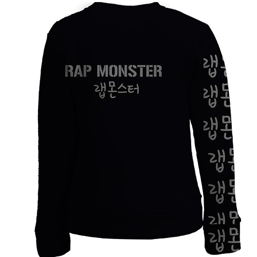 Детский 3D свитшот с группой БТС (BTS) K-POP ARMY RAP MONSTER (вид сзади)