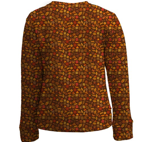 Дитячий 3D світшот з орнаментом (вид ззаду)