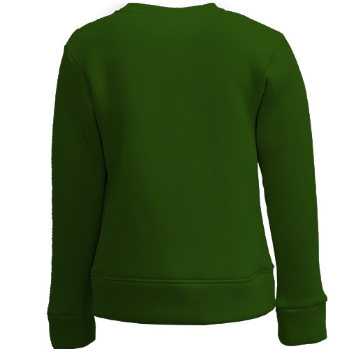 Дитячий 3D світшот із зеленою змією рептилією (вид ззаду)