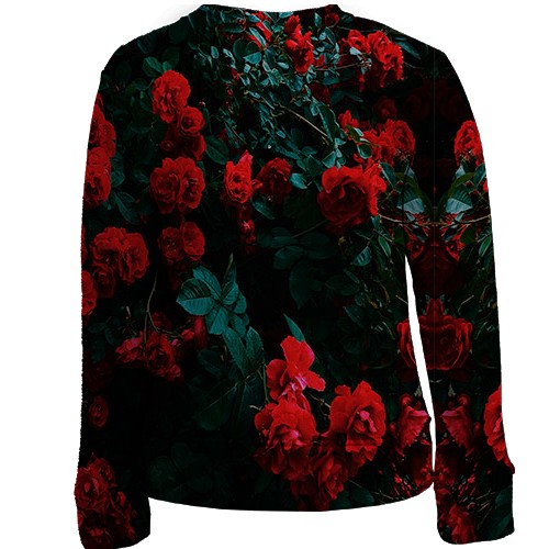 Дитячий 3D світшот з кущем троянд (вид ззаду)