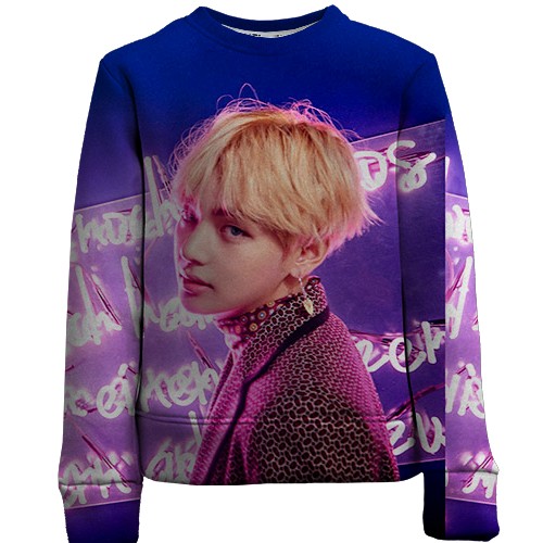 Детский 3D свитшот с группой БТС (BTS K-POP) ARMY (вид спереди)