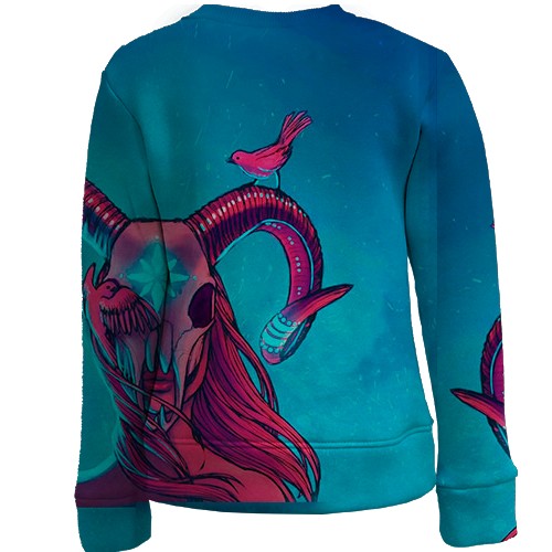 Дитячий 3D світшот зі знаком зодіаку Овен (вид ззаду)