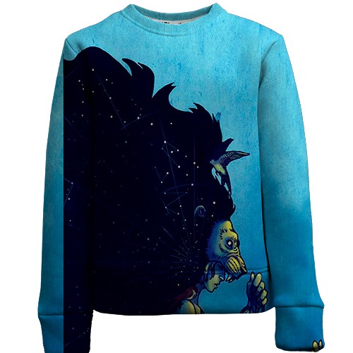 Дитячий 3D світшот зі знаком зодіаку Лев (вид спереду)