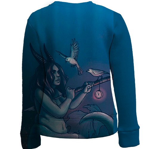 Дитячий 3D світшот зі знаком зодіаку Тілець (вид ззаду)