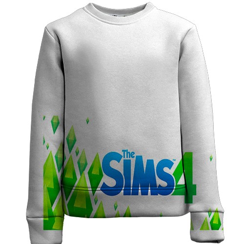 Детский 3D свитшот The Sims 4 (вид спереди)