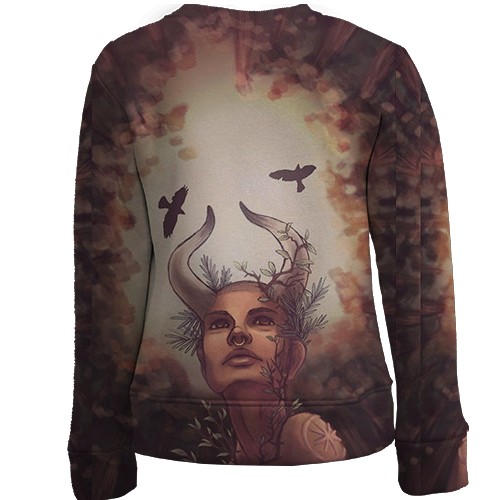 Дитячий 3D світшот зі знаком зодіаку Діва (вид ззаду)