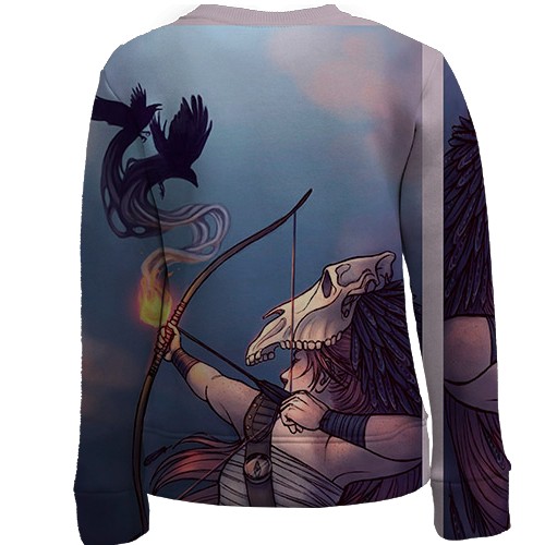 Детский 3D свитшот со знаком зодиака Стрелец (вид сзади)