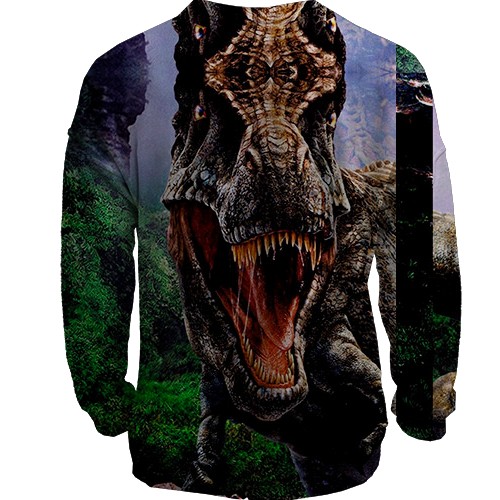 3D світшот з динозавром (Парк Юрського Періоду) (вид ззаду)