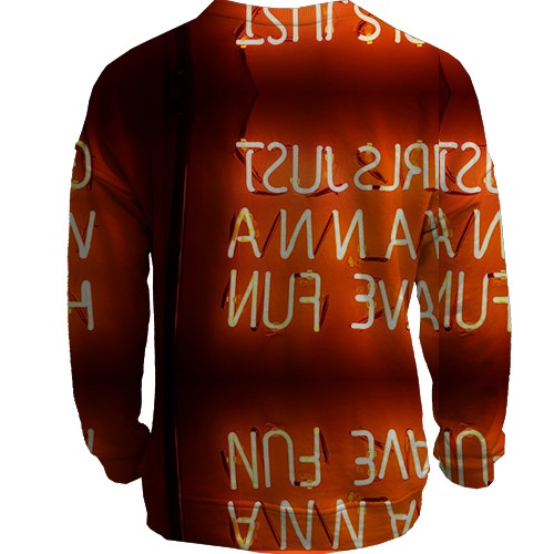 3D світшот girls just wanna have fun (вид ззаду)