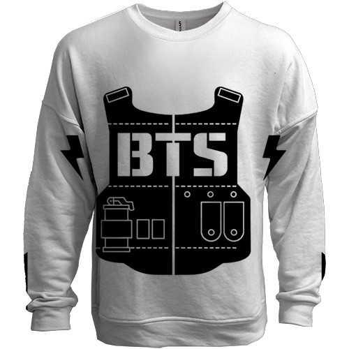 3D світшот з группой БТС (BTS) K-POP ARMY (вид спереду)