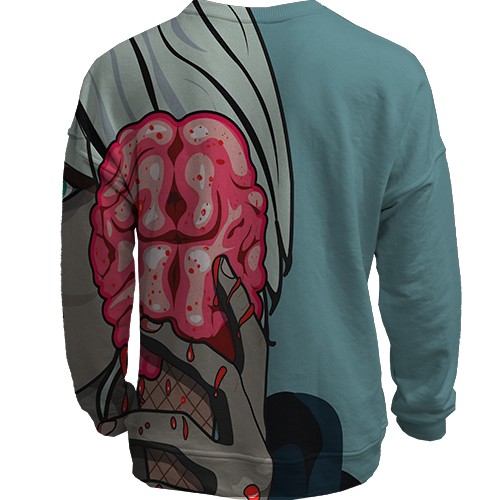 3D світшот з дівчиною і морозивом (вид ззаду)