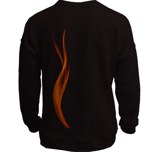 3D світшот я язиком вогню (вид ззаду)