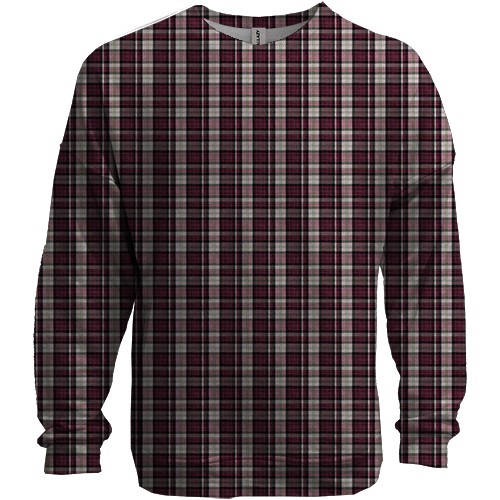 3D свитшот с клетчаным полотном (вид спереди)