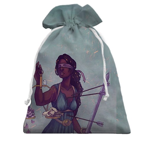 3D Подарунковий мішечок со знаком зодиака Весы (вид ззаду)