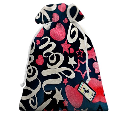 3D Подарочный мешочек Love you (вид спереди)