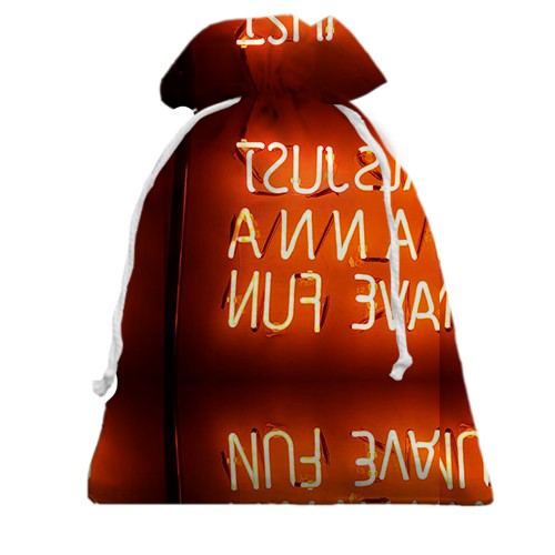 3D Подарочный мешочек girls just wanna have fun (вид сзади)