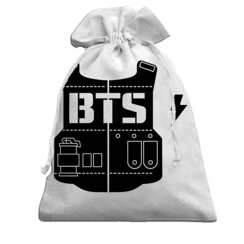 3D Подарунковий мішечок з группой БТС (BTS) K-POP ARMY (вид ззаду)
