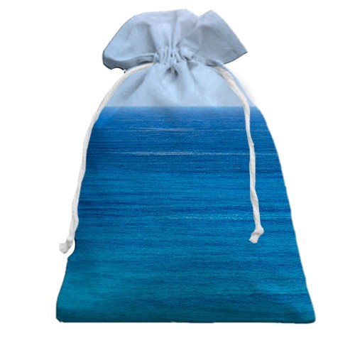 3D Подарунковий мішечок з написом "На небі тільки і говорять, що про море" (вид ззаду)