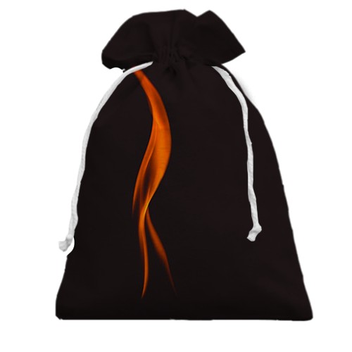 3D Подарунковий мішечок я язиком вогню (вид спереду)