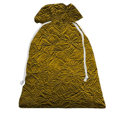 3D Подарунковий мішечок з квітковим злитком золота (вид ззаду)