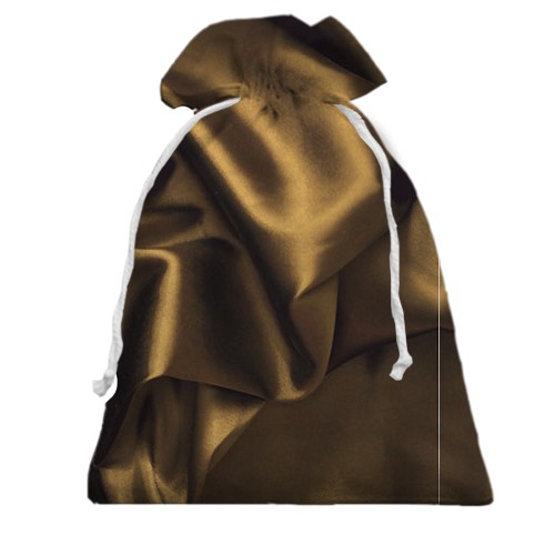 3D Подарунковий мішечок із золотою шовковою тканиною (вид ззаду)