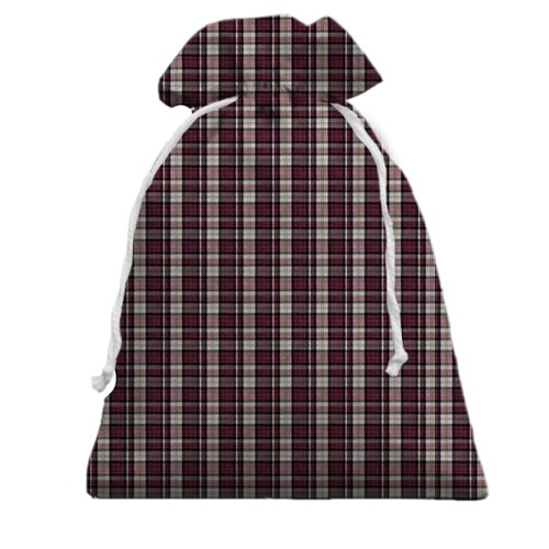 3D Подарунковий мішечок з клетчаним полотном (вид ззаду)