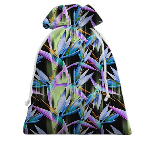 3D Подарунковий мішечок з освітленими квітами (вид спереду)