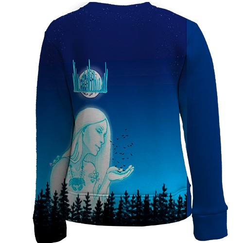 Дитячий 3D світшот зі знаком зодіаку Рак (вид ззаду)