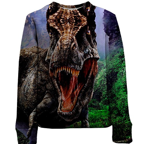 Дитячий 3D світшот з динозавром (Парк Юрського Періоду) (вид спереду)