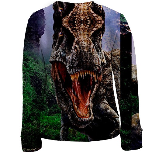 Дитячий 3D світшот з динозавром (Парк Юрського Періоду) (вид ззаду)