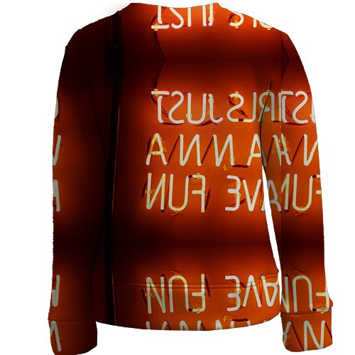 Дитячий 3D світшот girls just wanna have fun (вид ззаду)